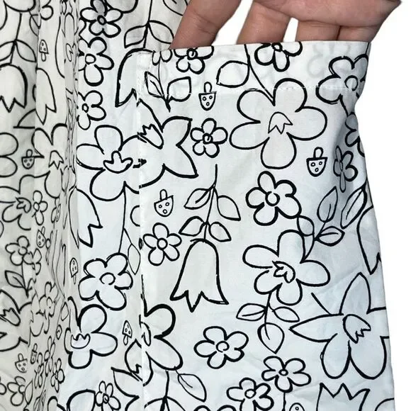 Hanna Andersson black and white flower print dress size 8 - Picture 4 of 9
